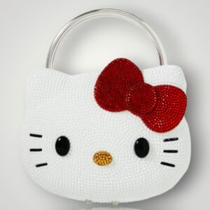 JUDITH LEIBER COUTURE Hello Kitty crystal-embellished silver-tone tote