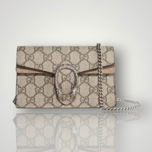 GUCCI Dionysus super mini printed coated-canvas and suede shoulder bag